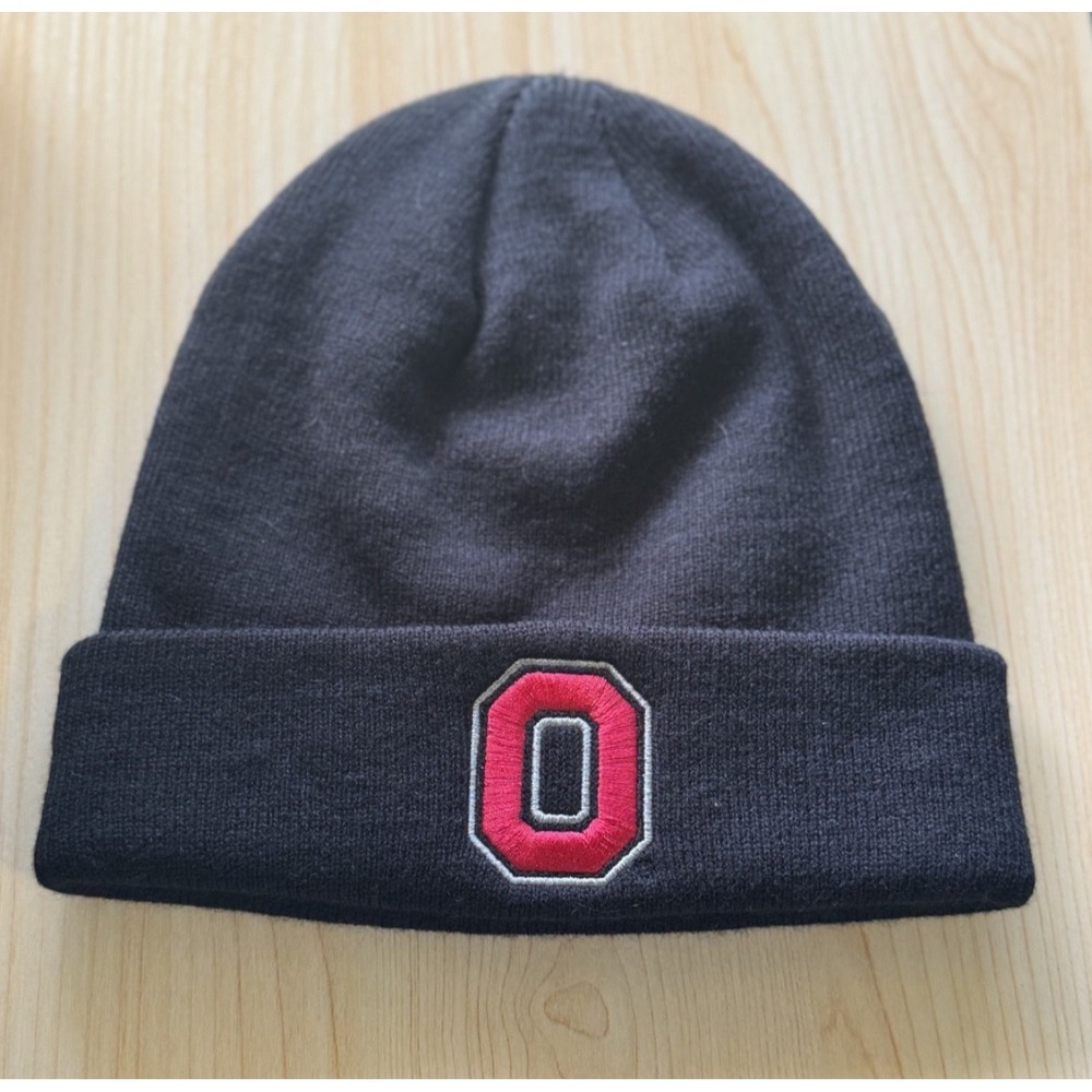 Black Ohio State Beanie